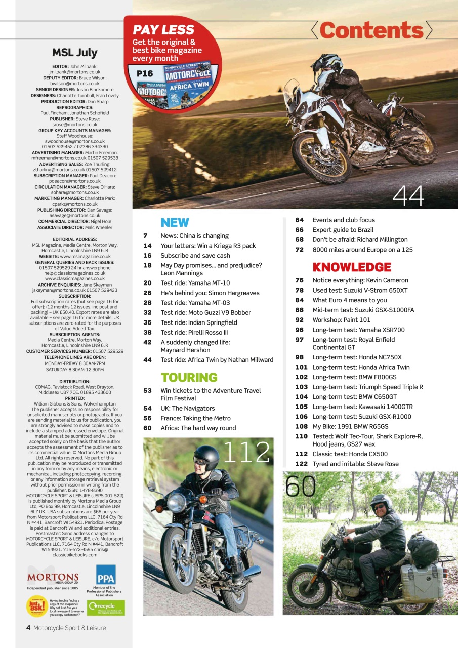 Motorcycle Sport & Leisure Preview Pages