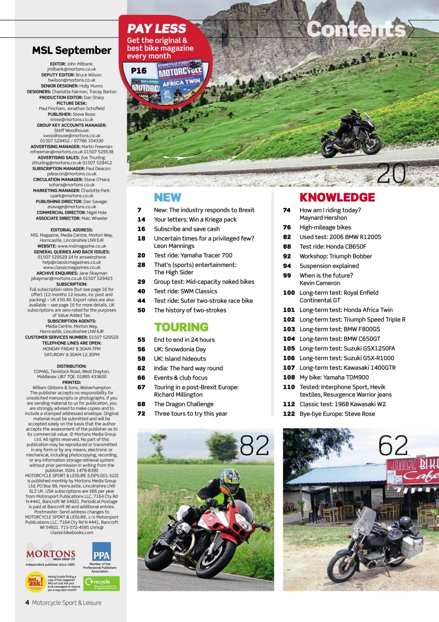 Motorcycle Sport & Leisure Preview Pages