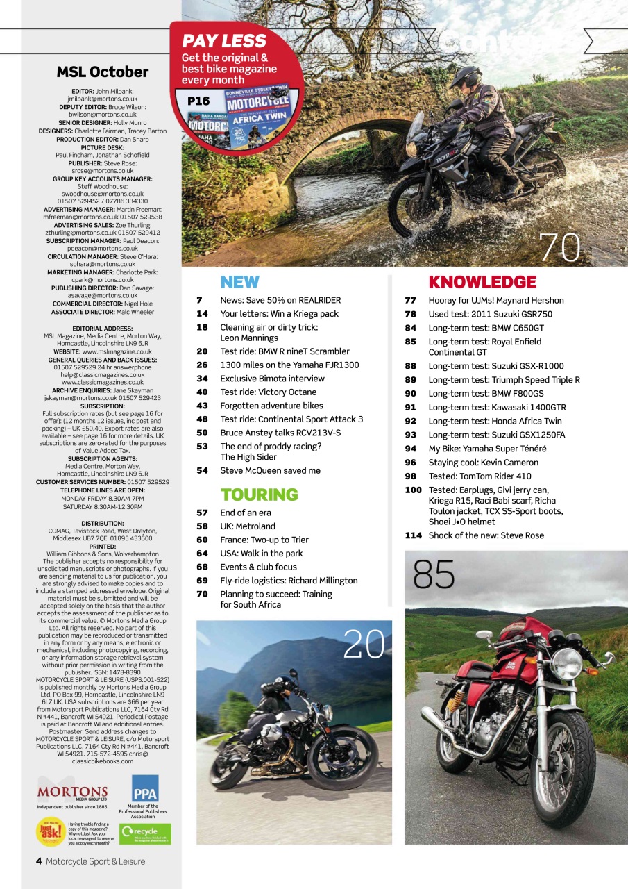 Motorcycle Sport & Leisure Preview Pages