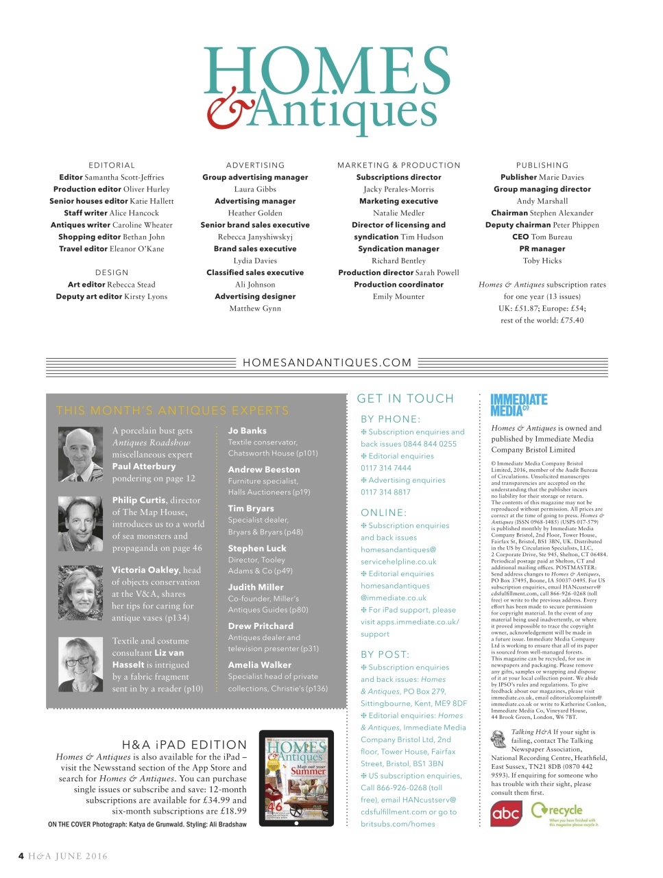 Homes & Antiques Magazine Preview Pages