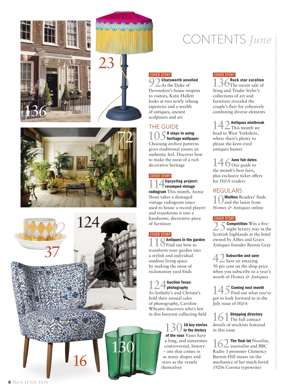 Homes & Antiques Magazine Preview Pages