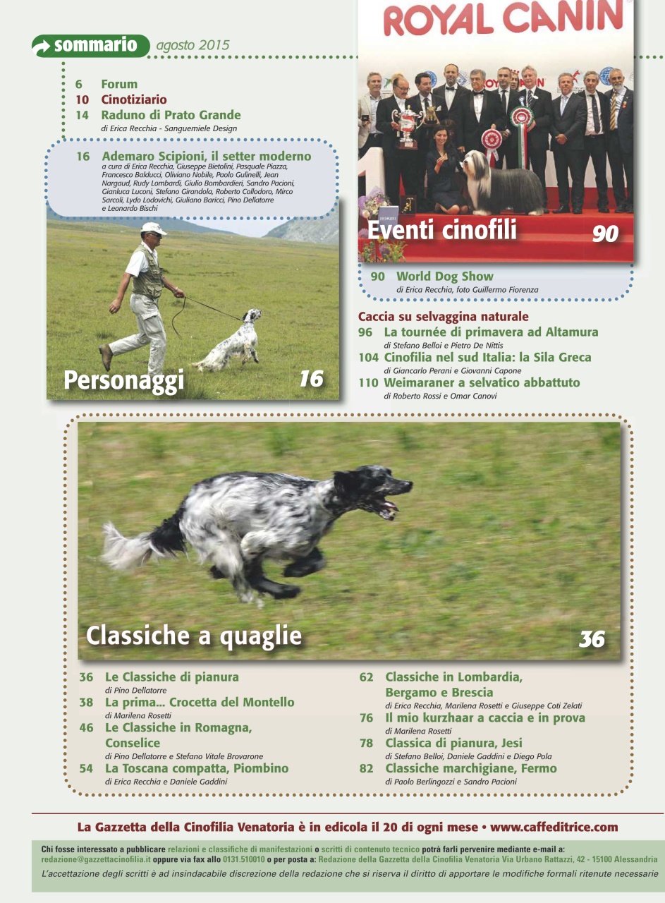 La Gazzetta Della Cinofilia Venatoria Preview Pages