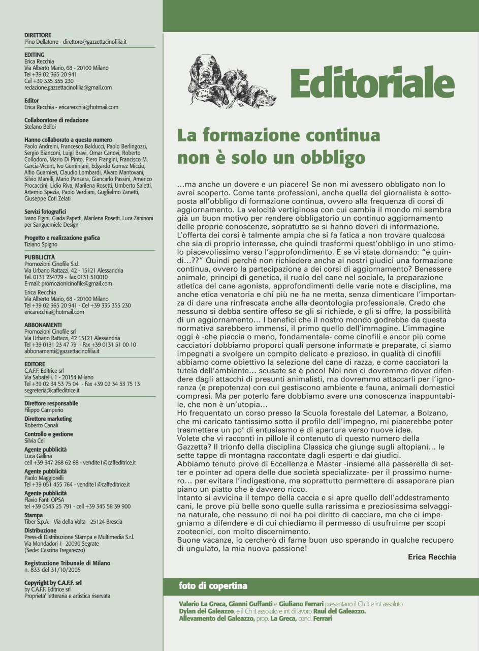 La Gazzetta Della Cinofilia Venatoria Preview Pages