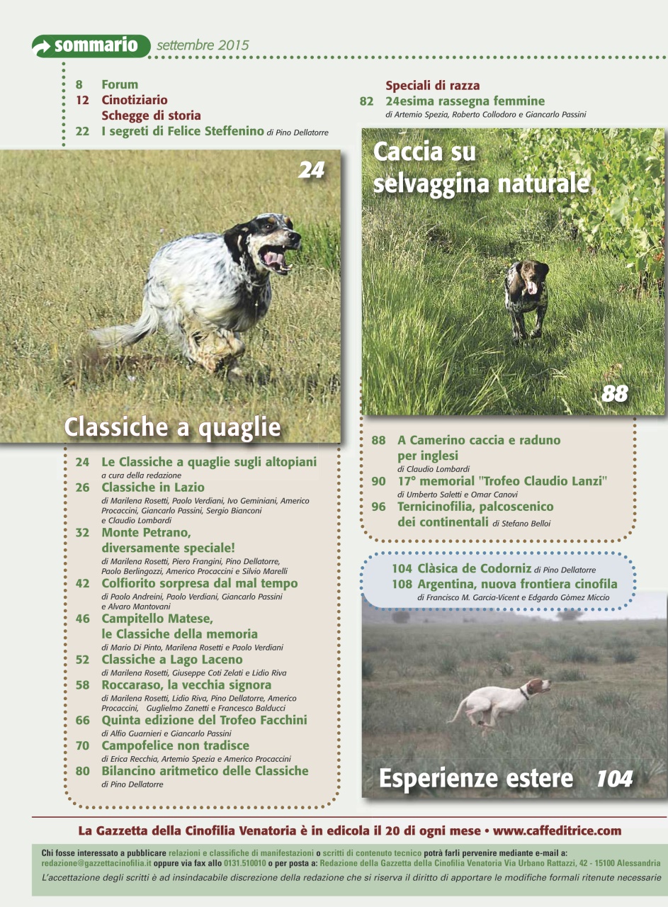 La Gazzetta Della Cinofilia Venatoria Preview Pages