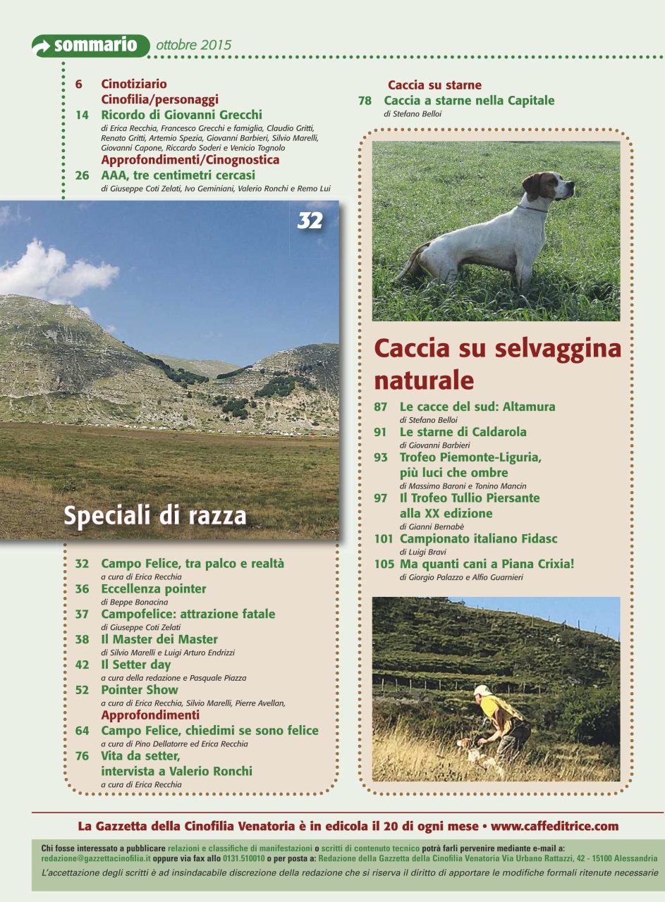 La Gazzetta Della Cinofilia Venatoria Preview Pages
