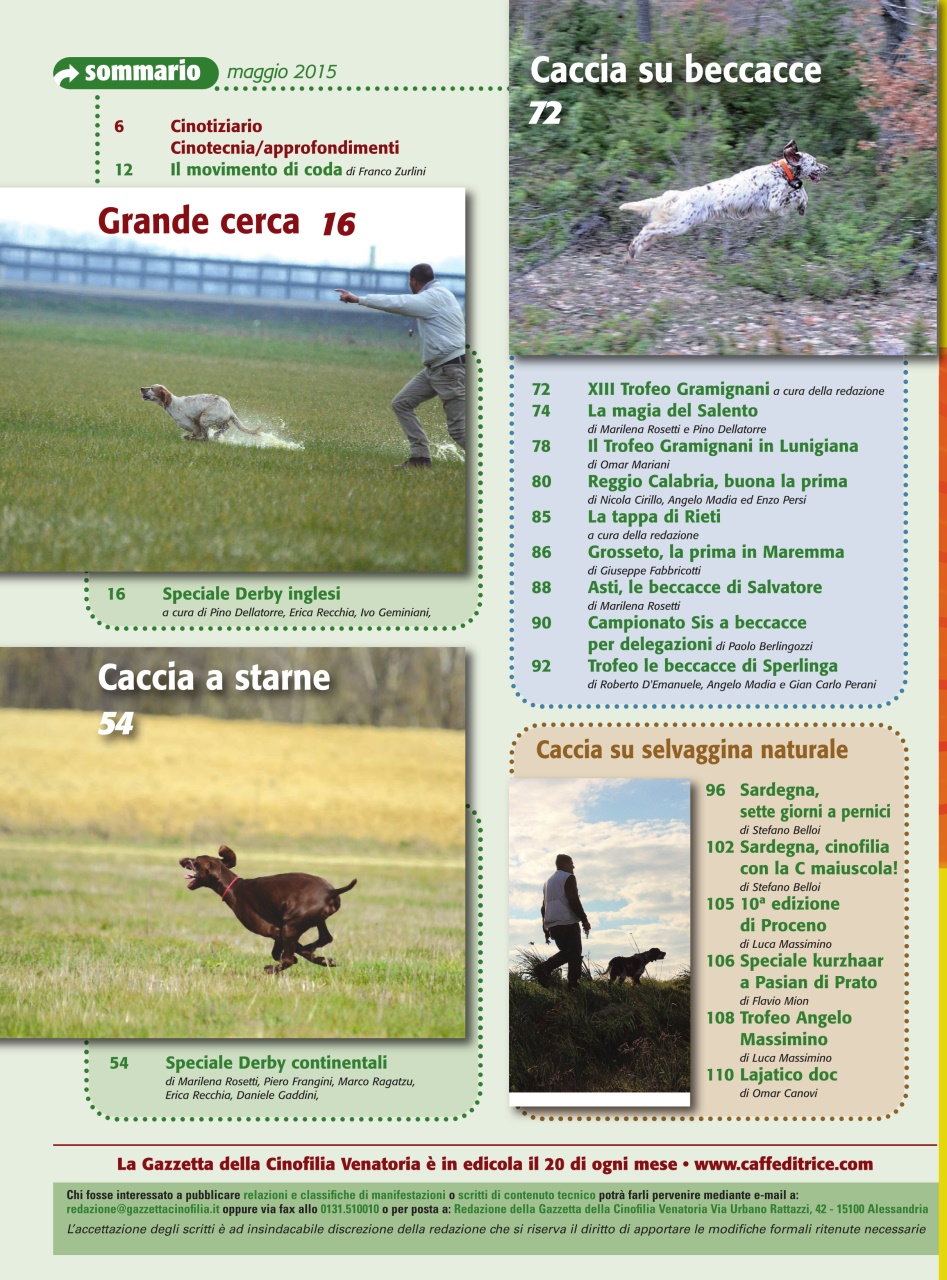 La Gazzetta Della Cinofilia Venatoria Preview Pages