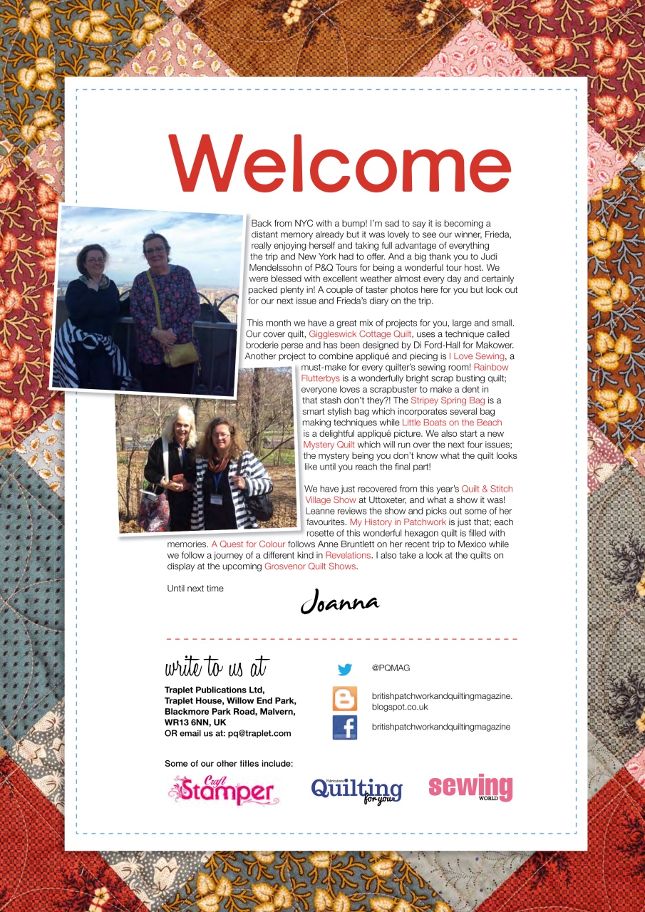 Patchwork and Quilting Preview Pages