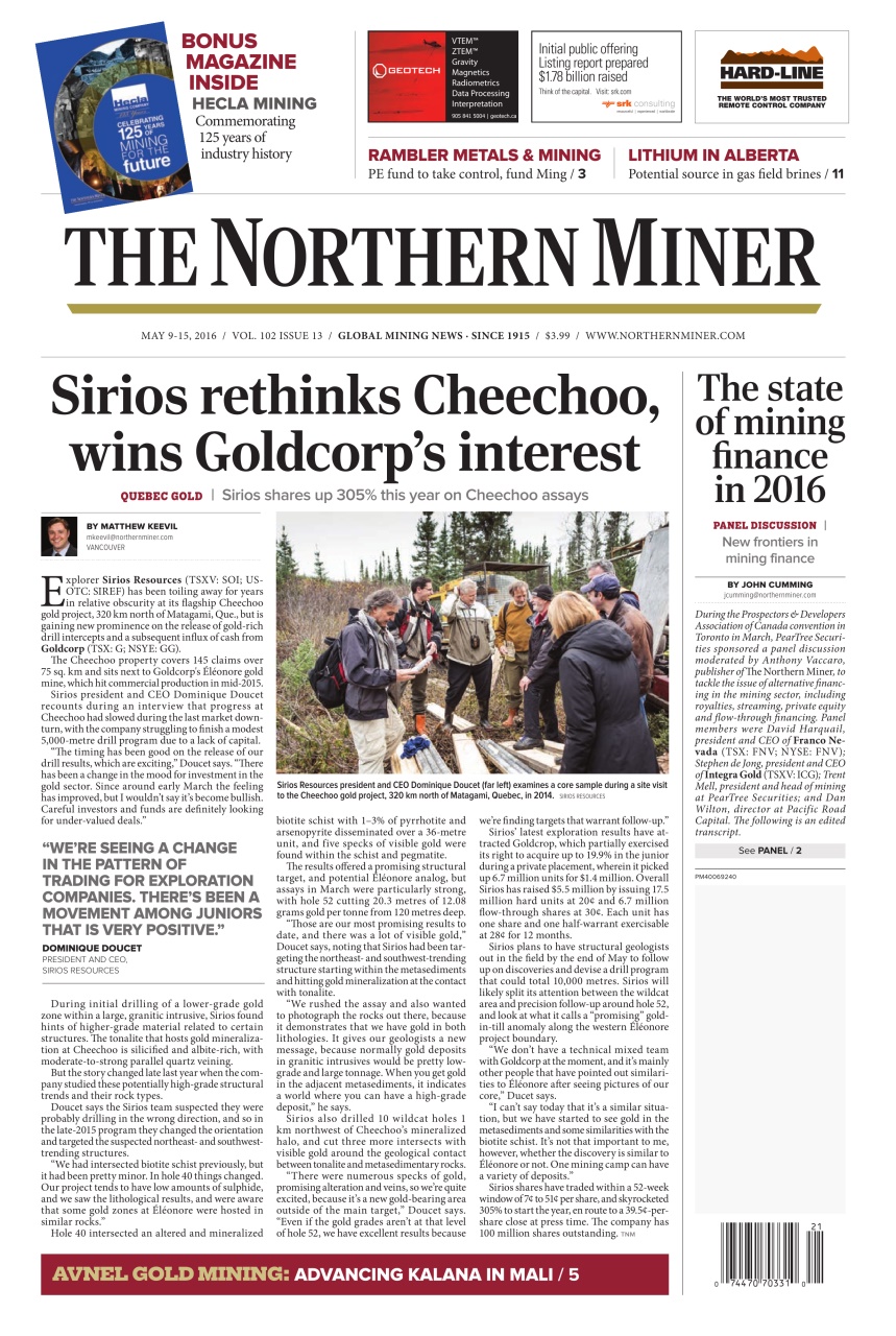 The Northern Miner Preview Pages