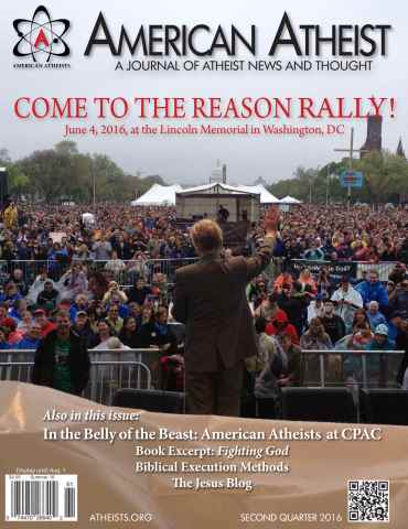 American Atheist issue Second Quarter 2016