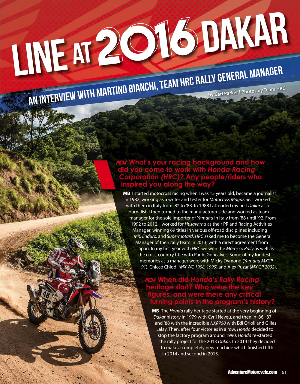 Adventure Motorcycle Preview Pages