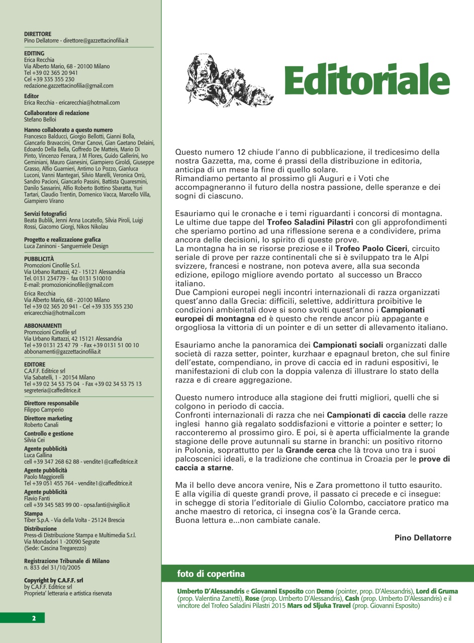 La Gazzetta Della Cinofilia Venatoria Preview Pages