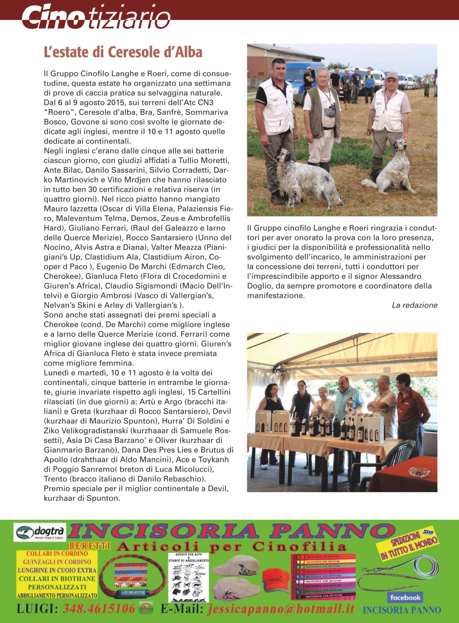 La Gazzetta Della Cinofilia Venatoria Preview Pages