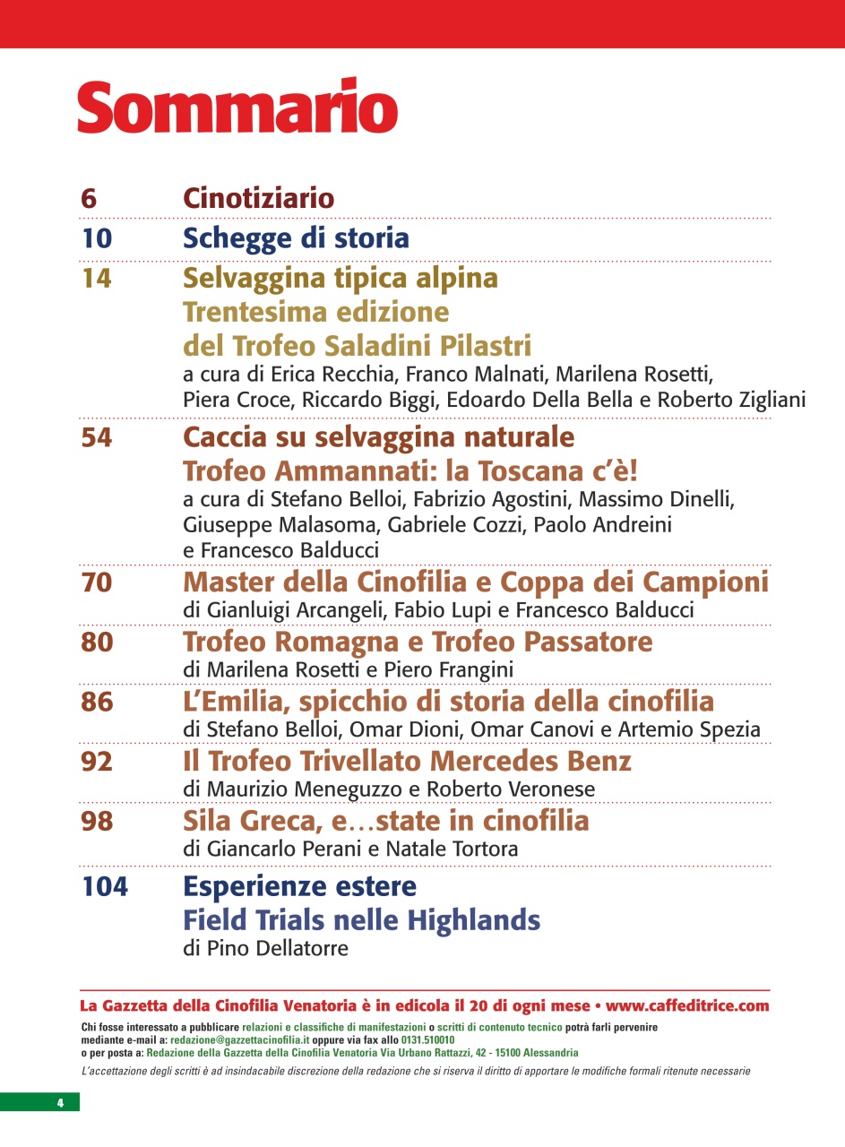 La Gazzetta Della Cinofilia Venatoria Preview Pages