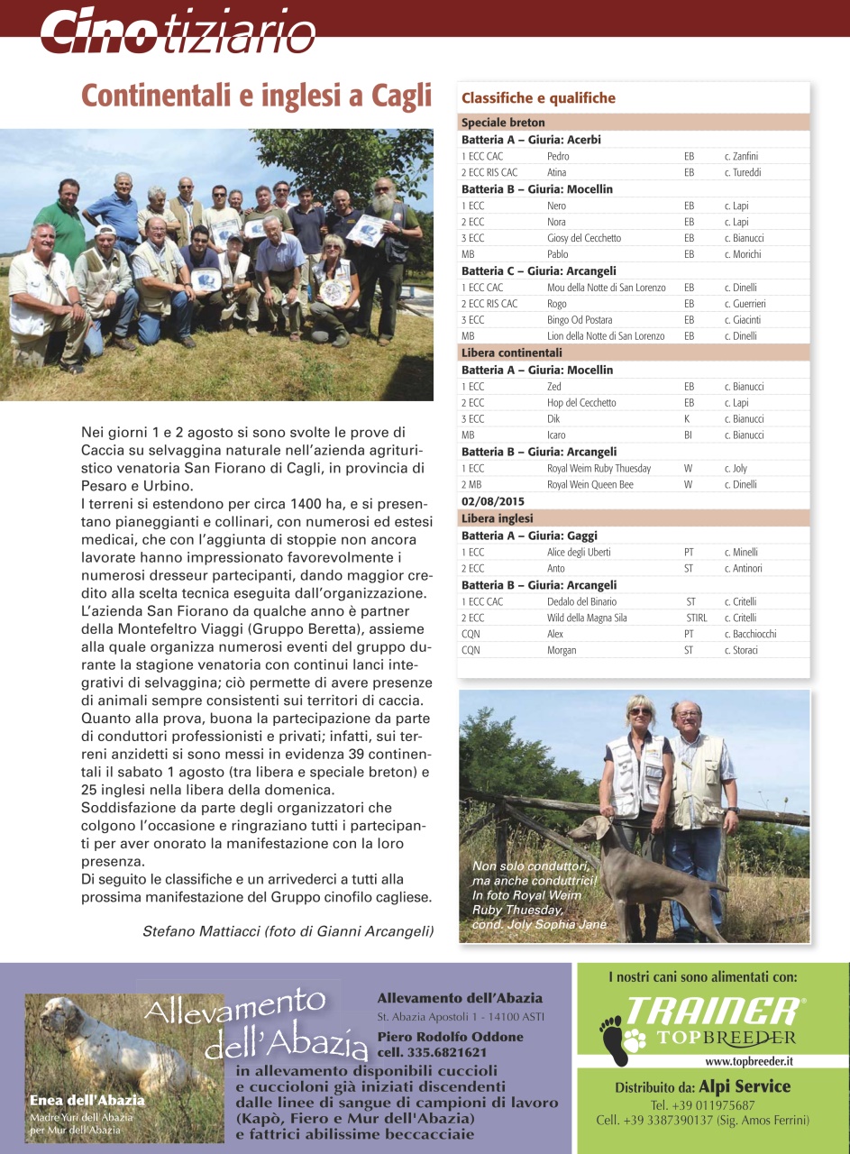 La Gazzetta Della Cinofilia Venatoria Preview Pages