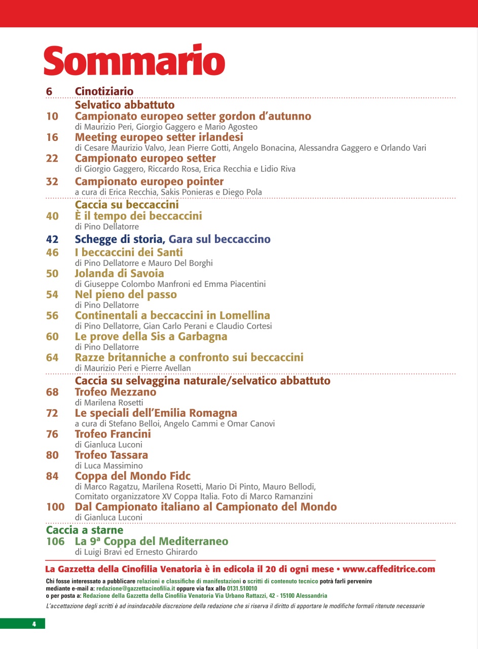 La Gazzetta Della Cinofilia Venatoria Preview Pages