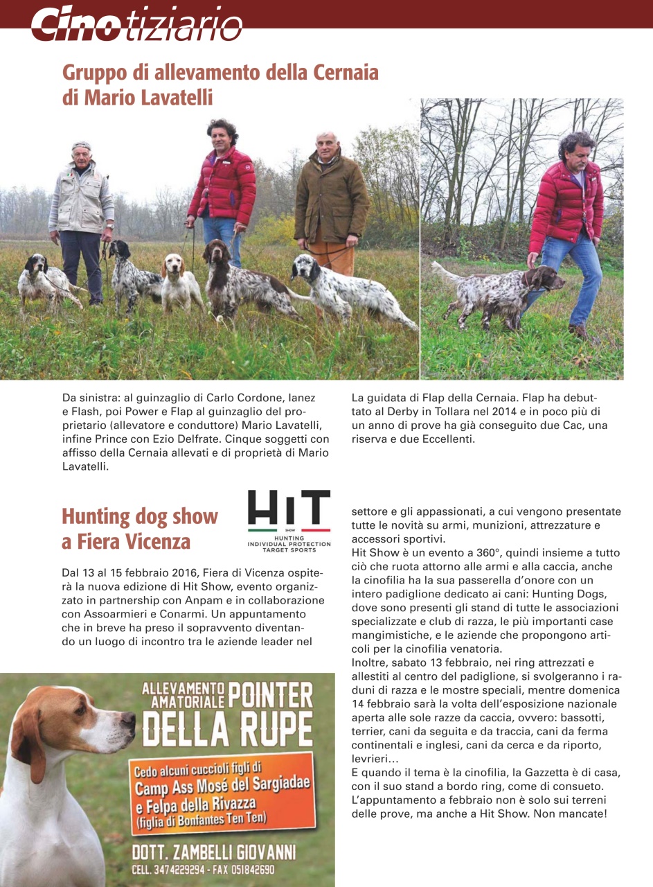 La Gazzetta Della Cinofilia Venatoria Preview Pages