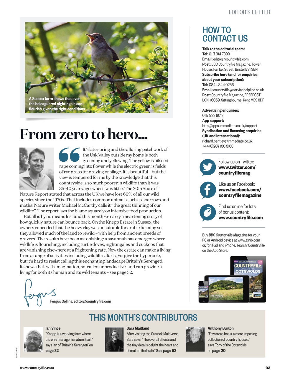 BBC Countryfile Magazine Preview Pages