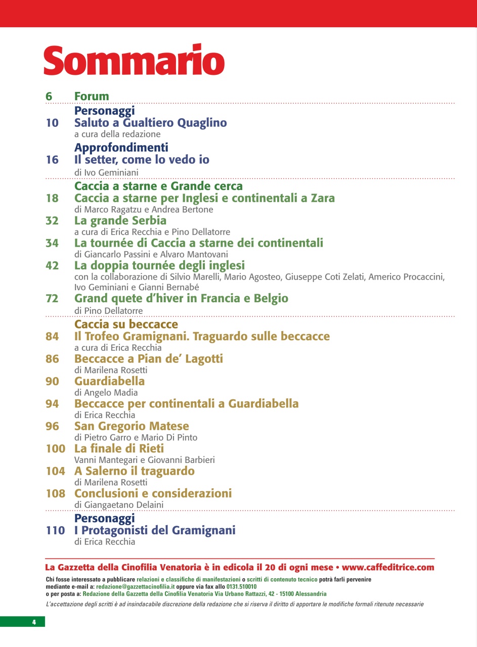 La Gazzetta Della Cinofilia Venatoria Preview Pages