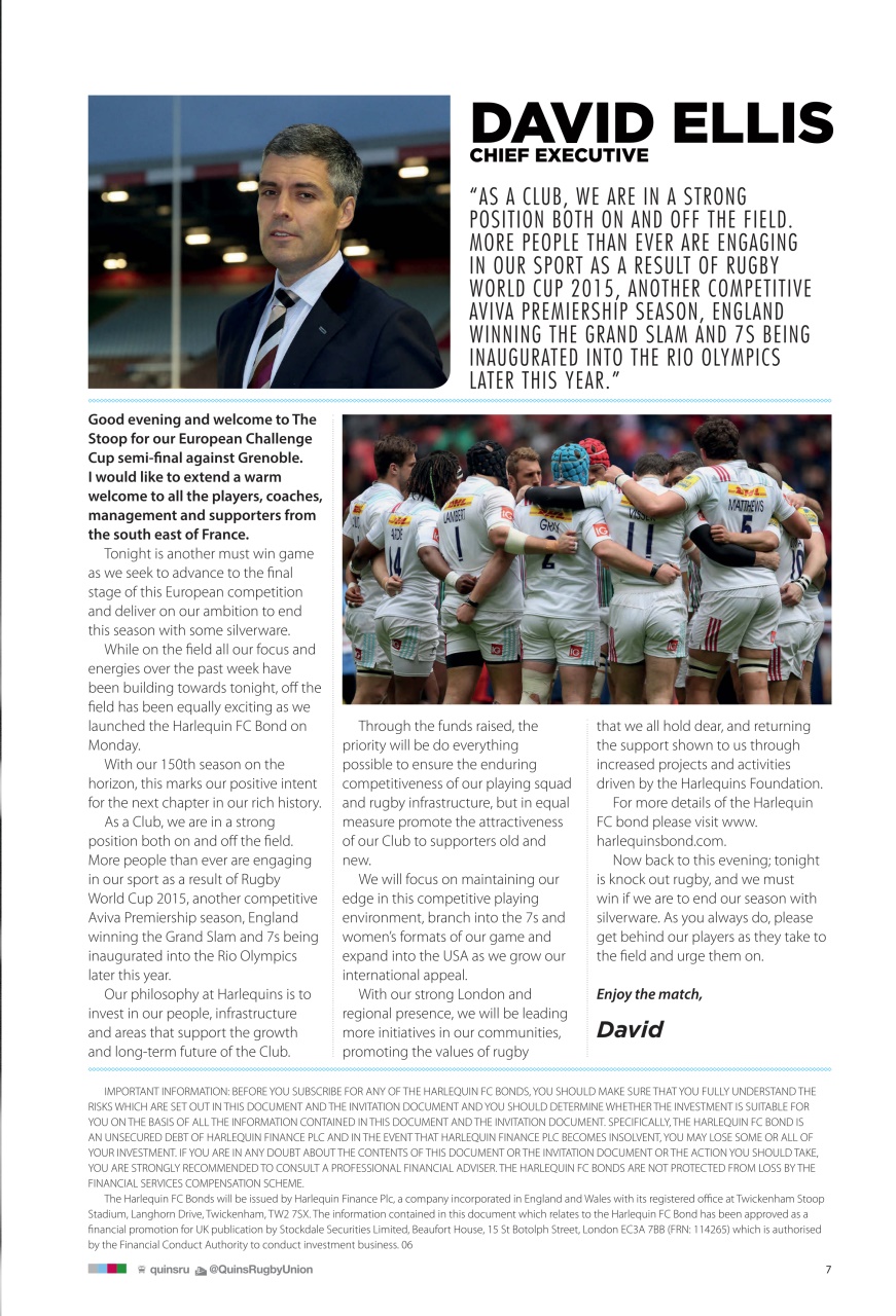 Harlequins Preview Pages