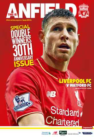 Liverpool FC Programmes issue Watford 201516