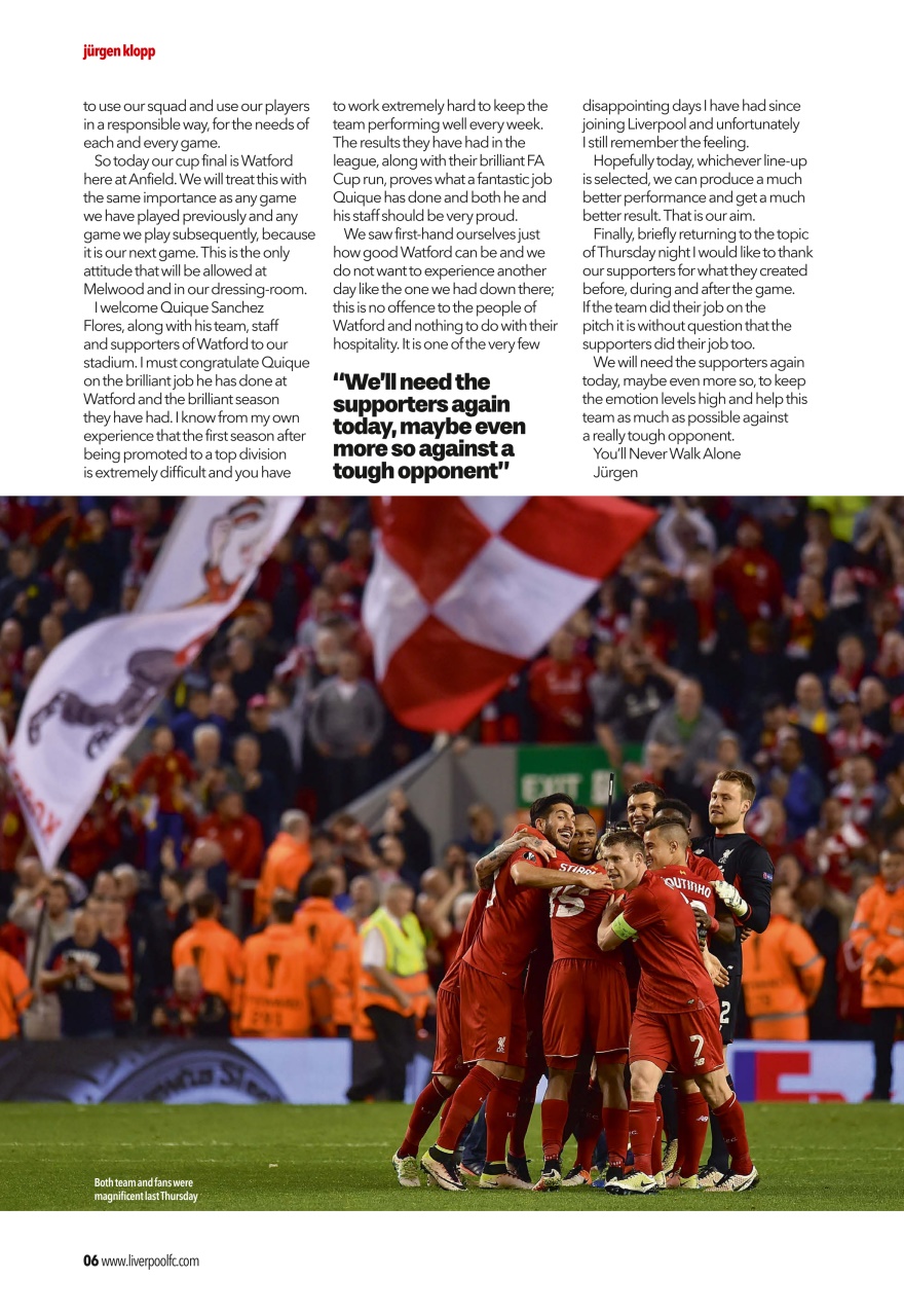 Liverpool FC Programmes Preview Pages