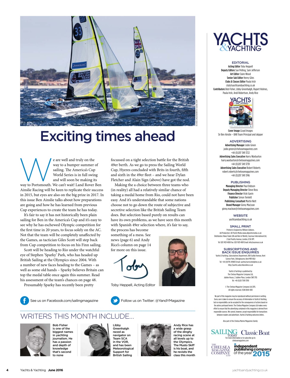 Yachts & Yachting Preview Pages
