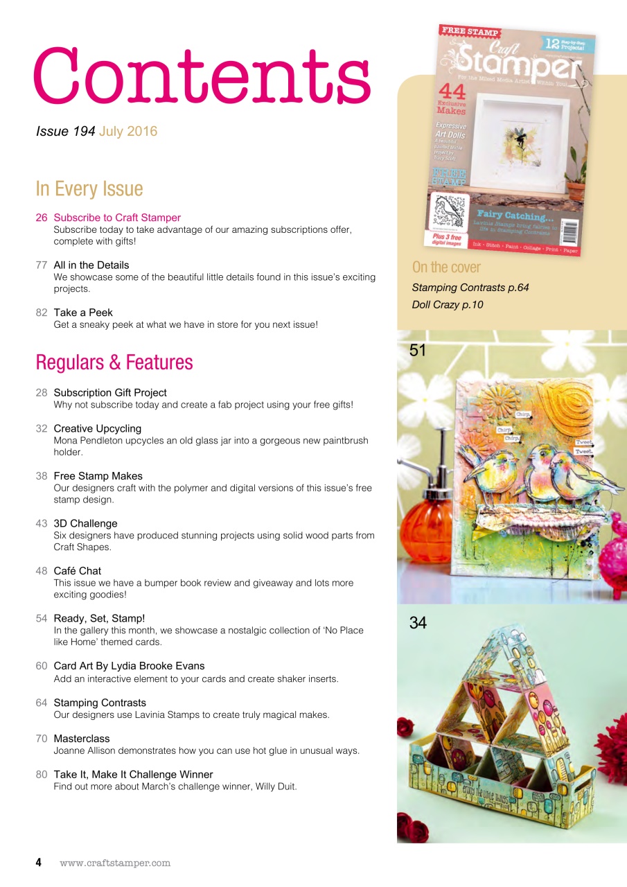 Craft Stamper Preview Pages