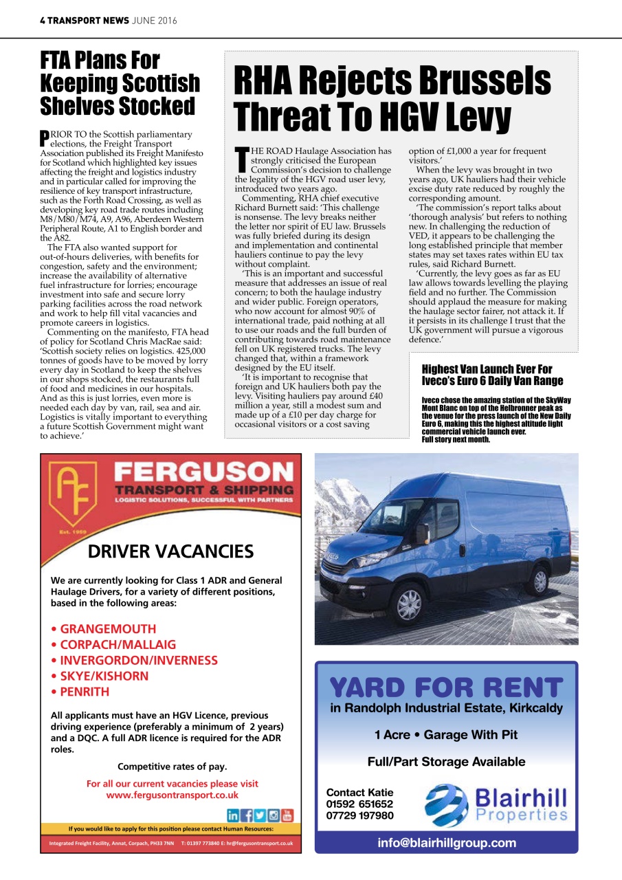 Transport News Preview Pages