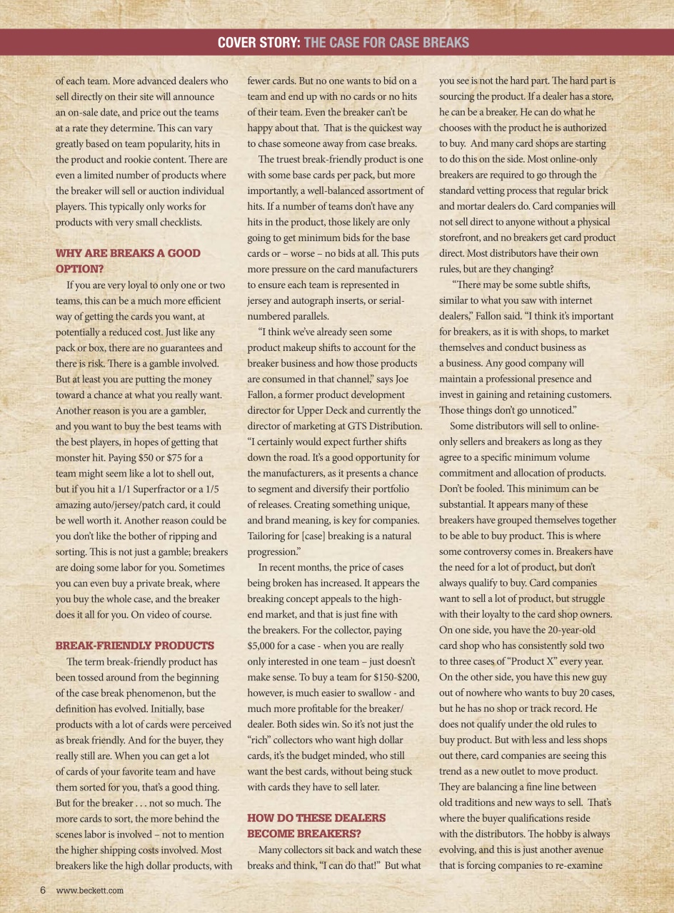 Beckett Baseball Magazine Preview Pages