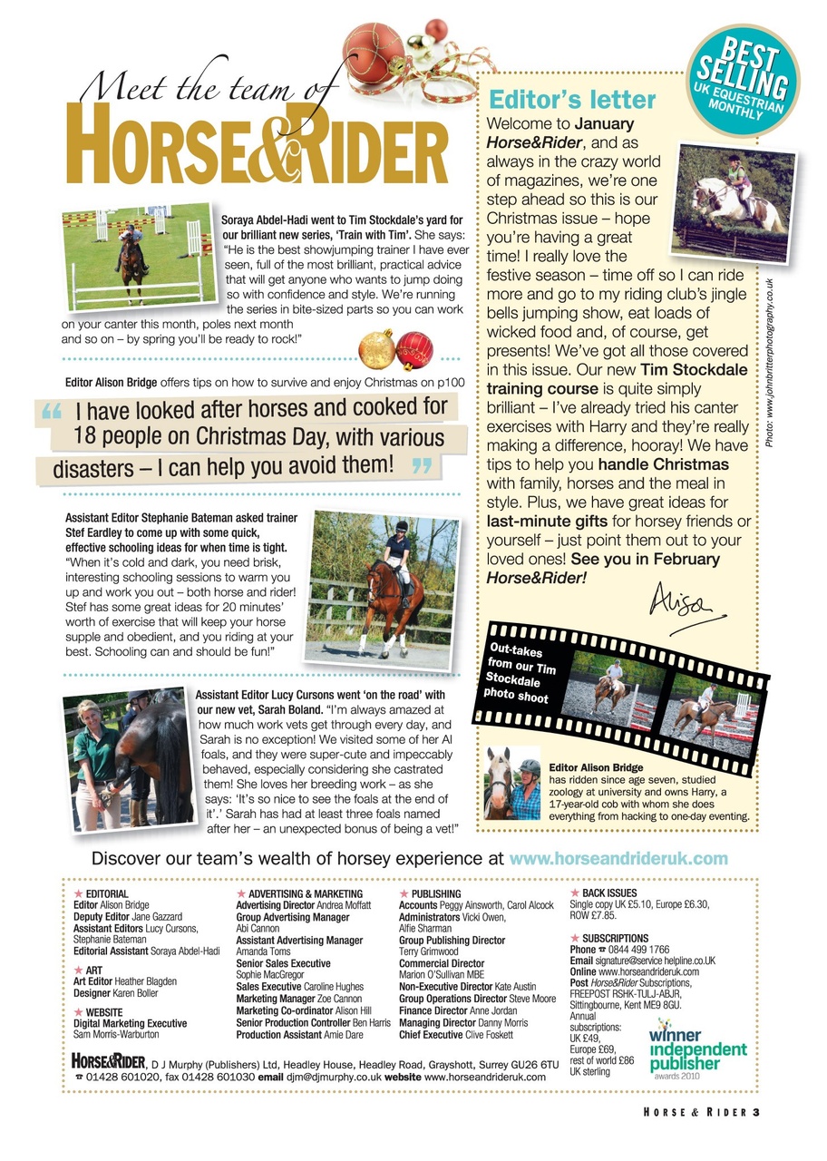 Horse&Rider Magazine - UK equestrian magazine for Horse and Rider Preview Pages