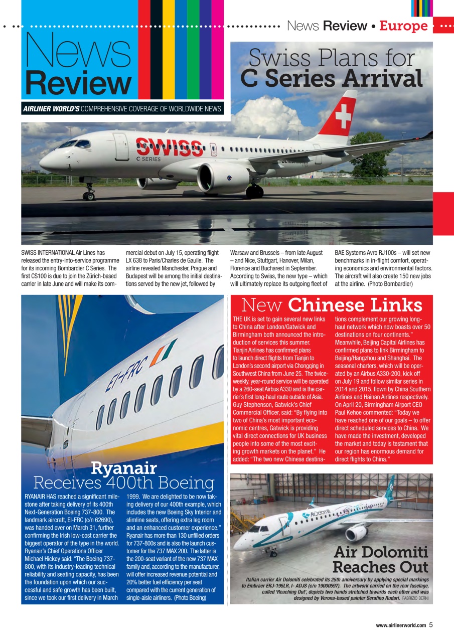Airliner World Preview Pages