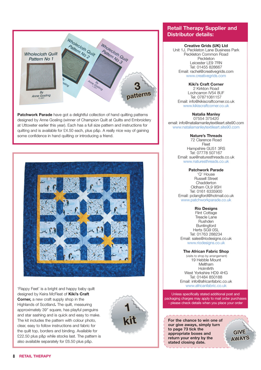 Patchwork and Quilting Preview Pages