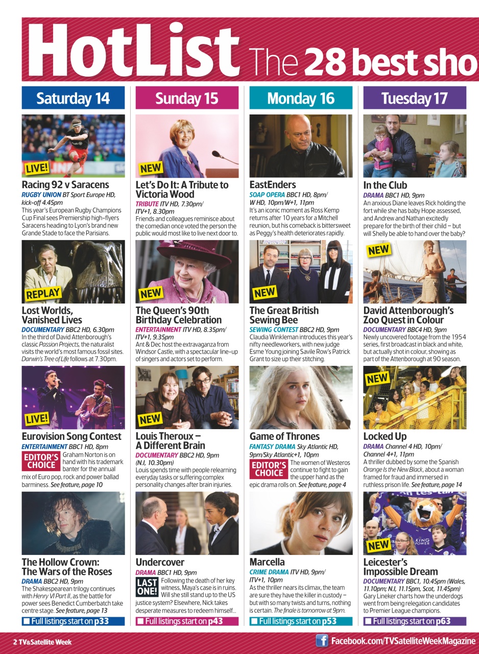 TV & Satellite Week Preview Pages
