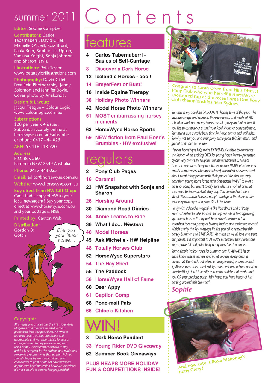 HorseWyse Magazine Preview Pages
