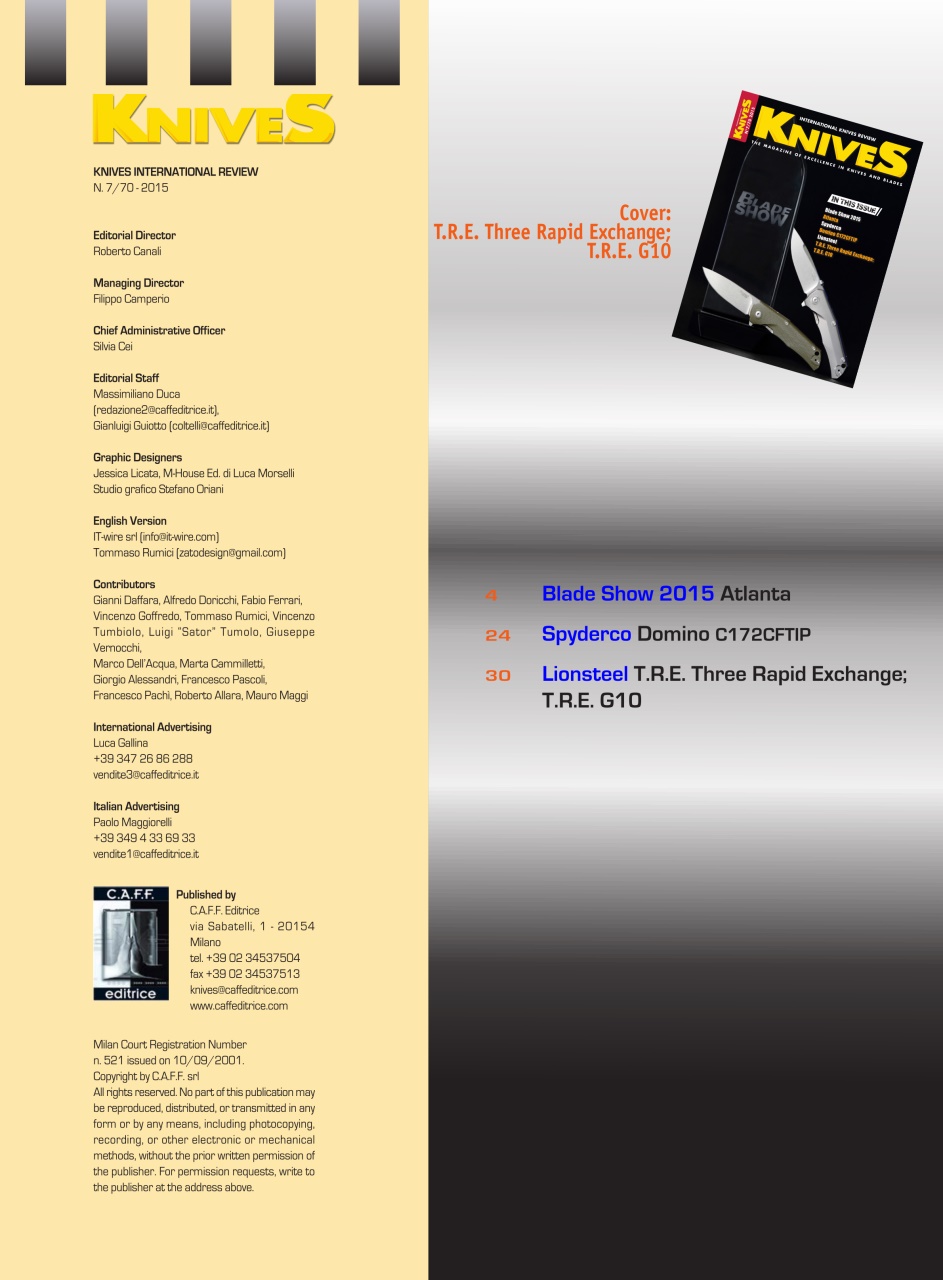 KNIVES INTERNATIONAL Preview Pages