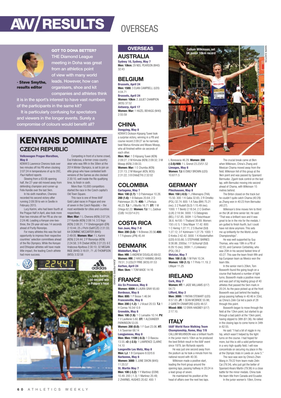 AW – Athletics Weekly Magazine Preview Pages