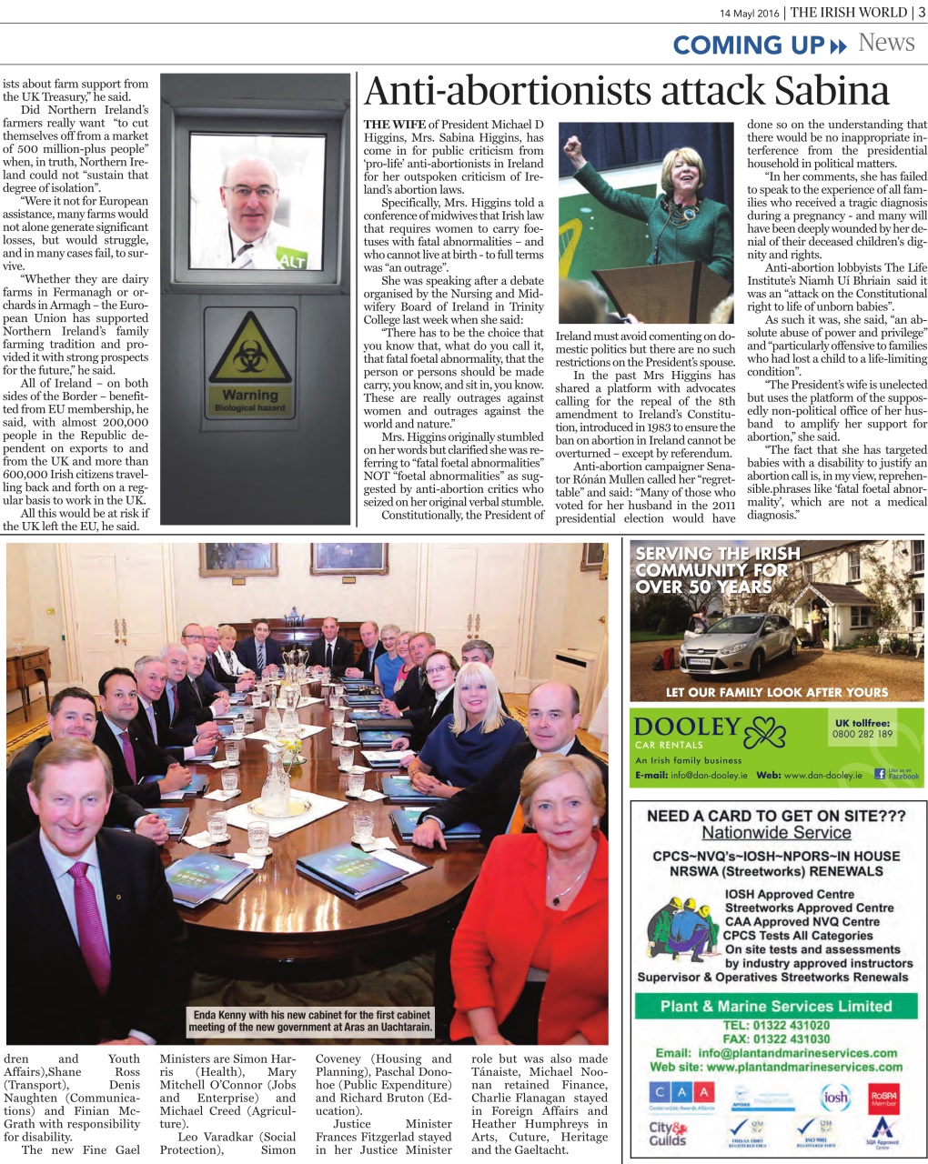 Irish World Preview Pages