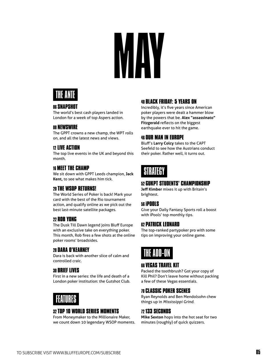 Bluff Europe Preview Pages