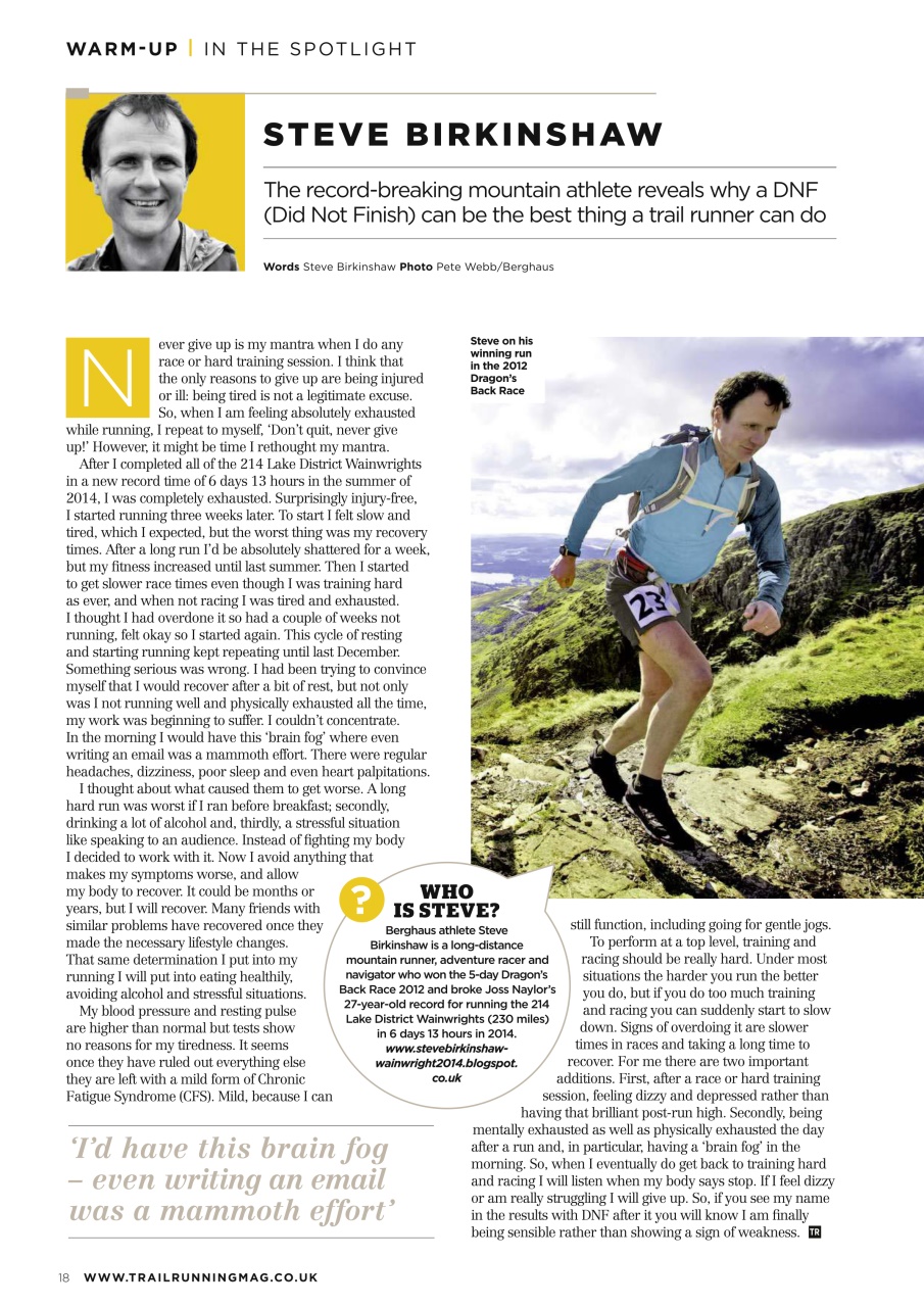 Trail Running Preview Pages