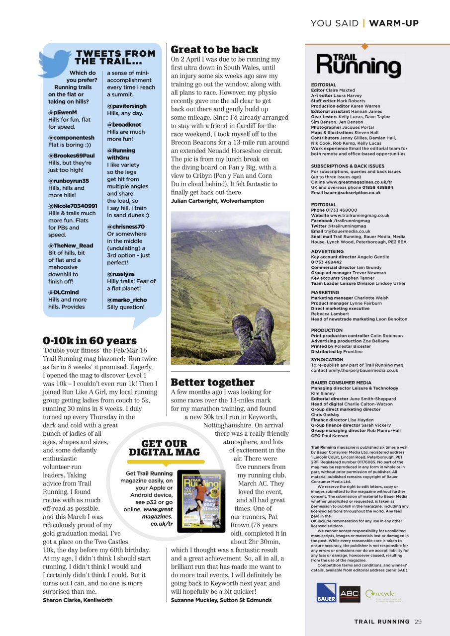 Trail Running Preview Pages