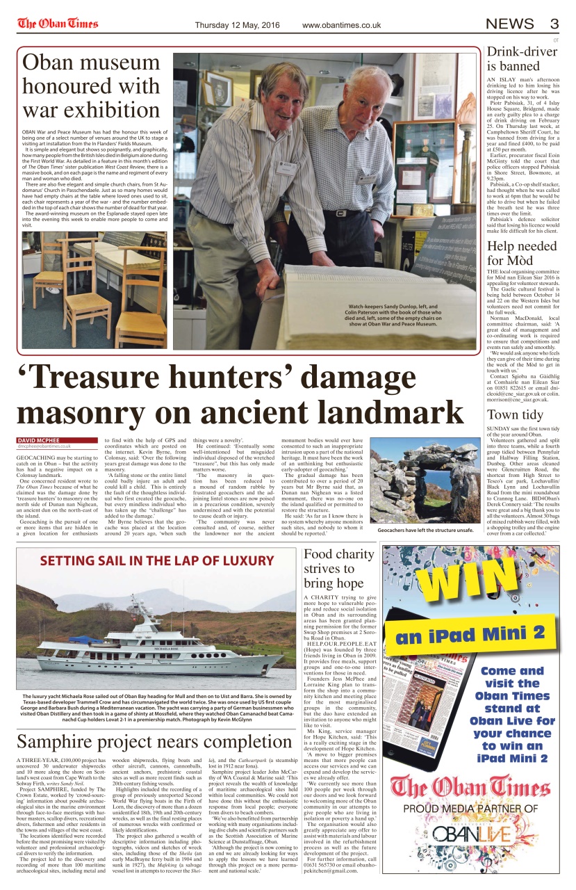 The Oban Times & Lochaber Times Preview Pages