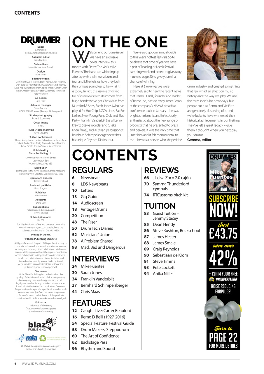 iDrum magazine: Never miss a beat Preview Pages