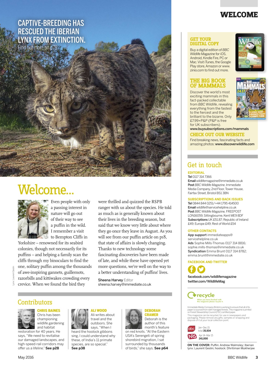 BBC Wildlife Magazine Preview Pages