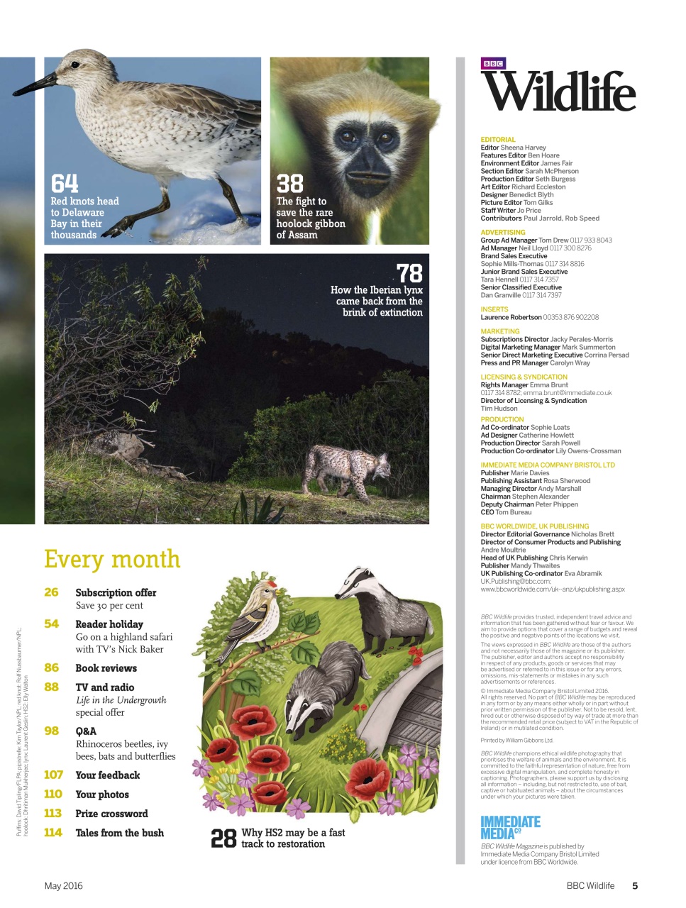 BBC Wildlife Magazine Preview Pages