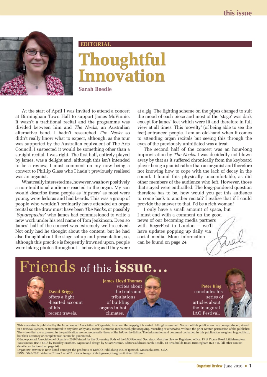 Organists' Review Preview Pages