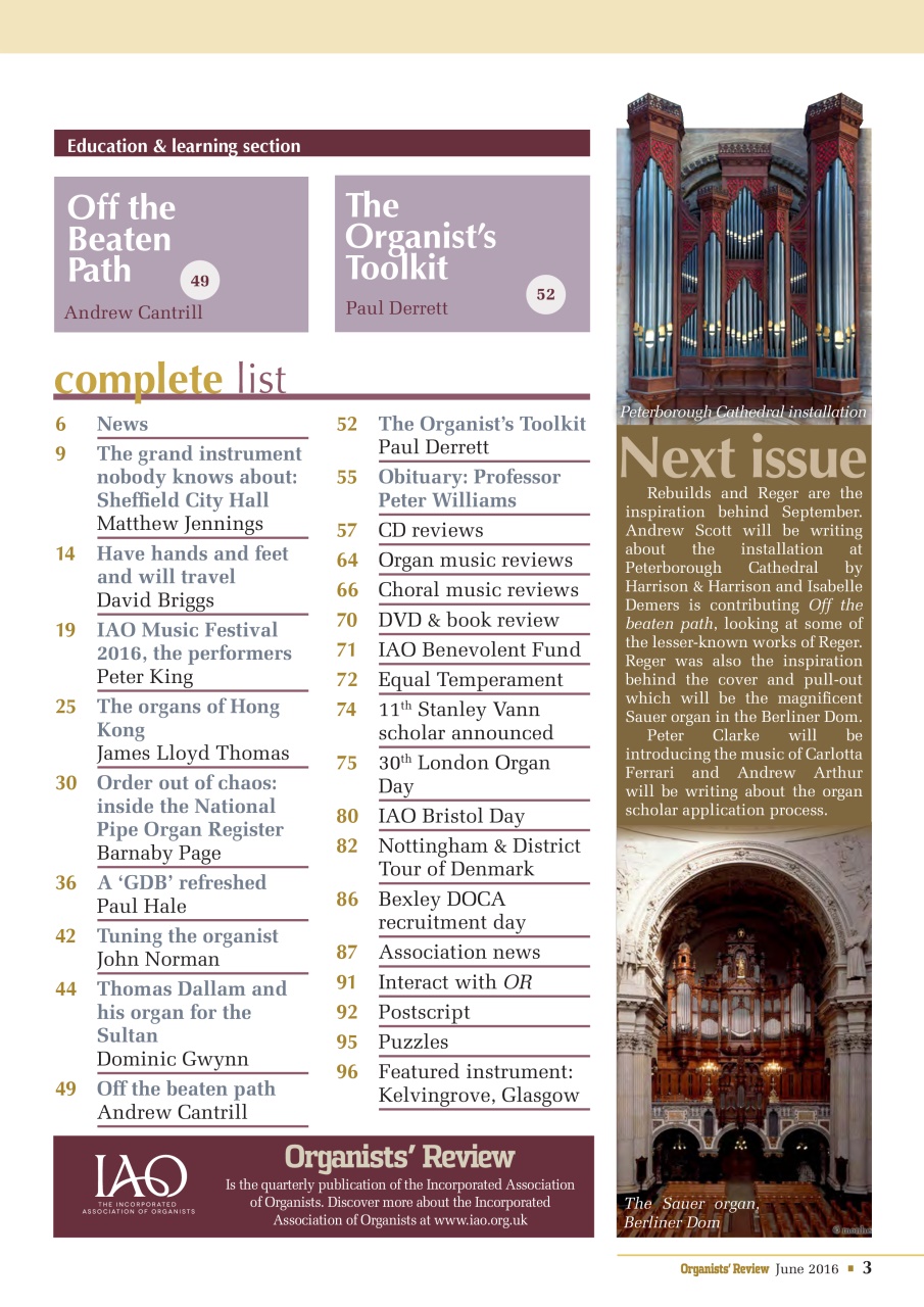 Organists' Review Preview Pages