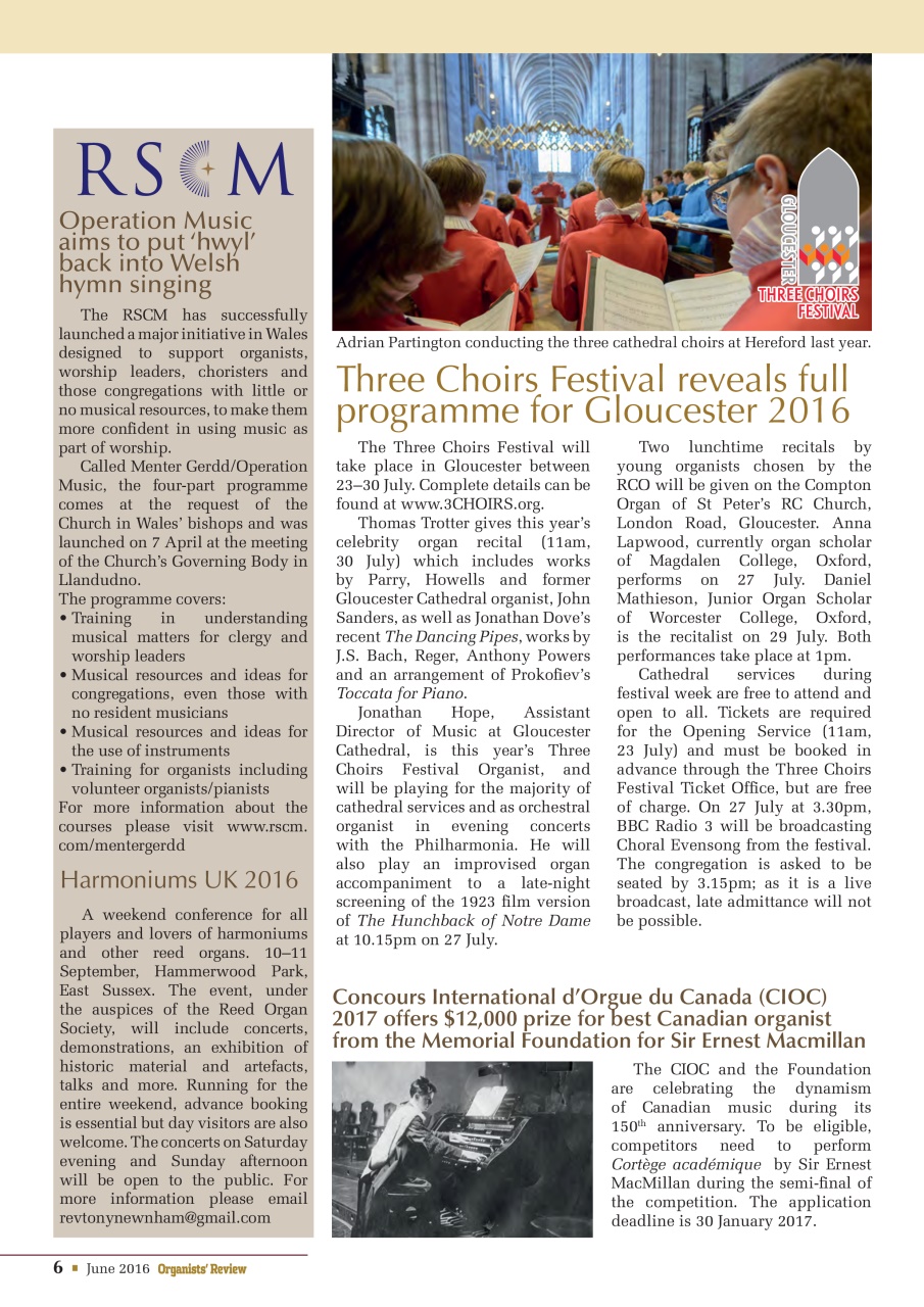 Organists' Review Preview Pages