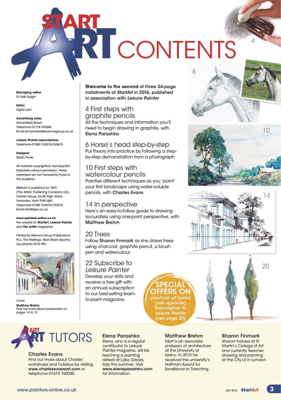 Start Art Preview Pages