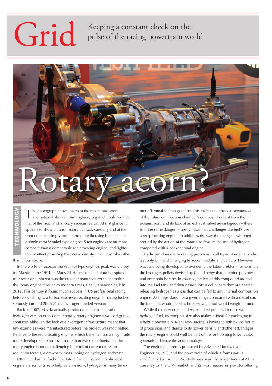 Race Engine Technology Preview Pages
