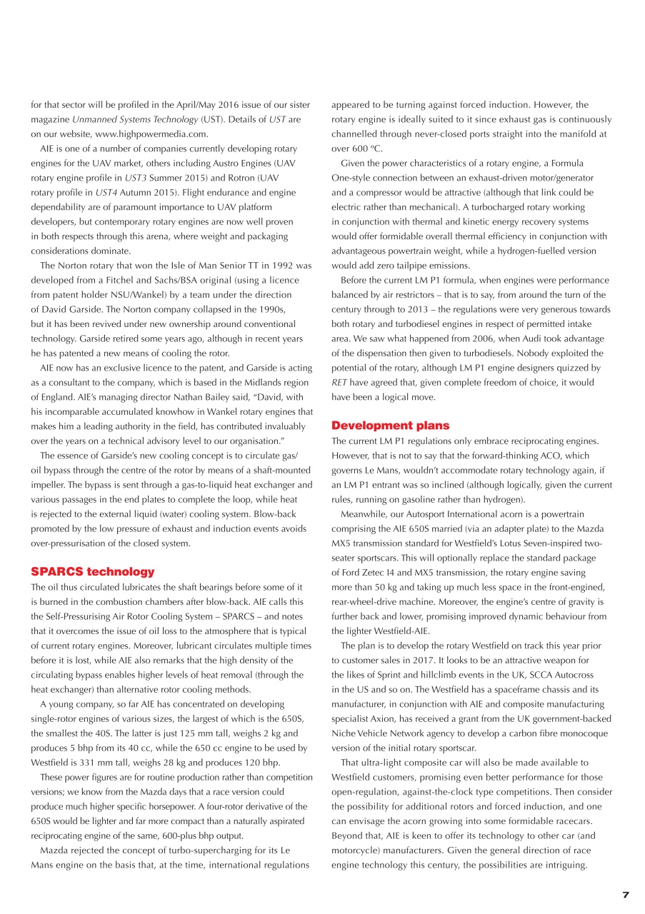 Race Engine Technology Preview Pages